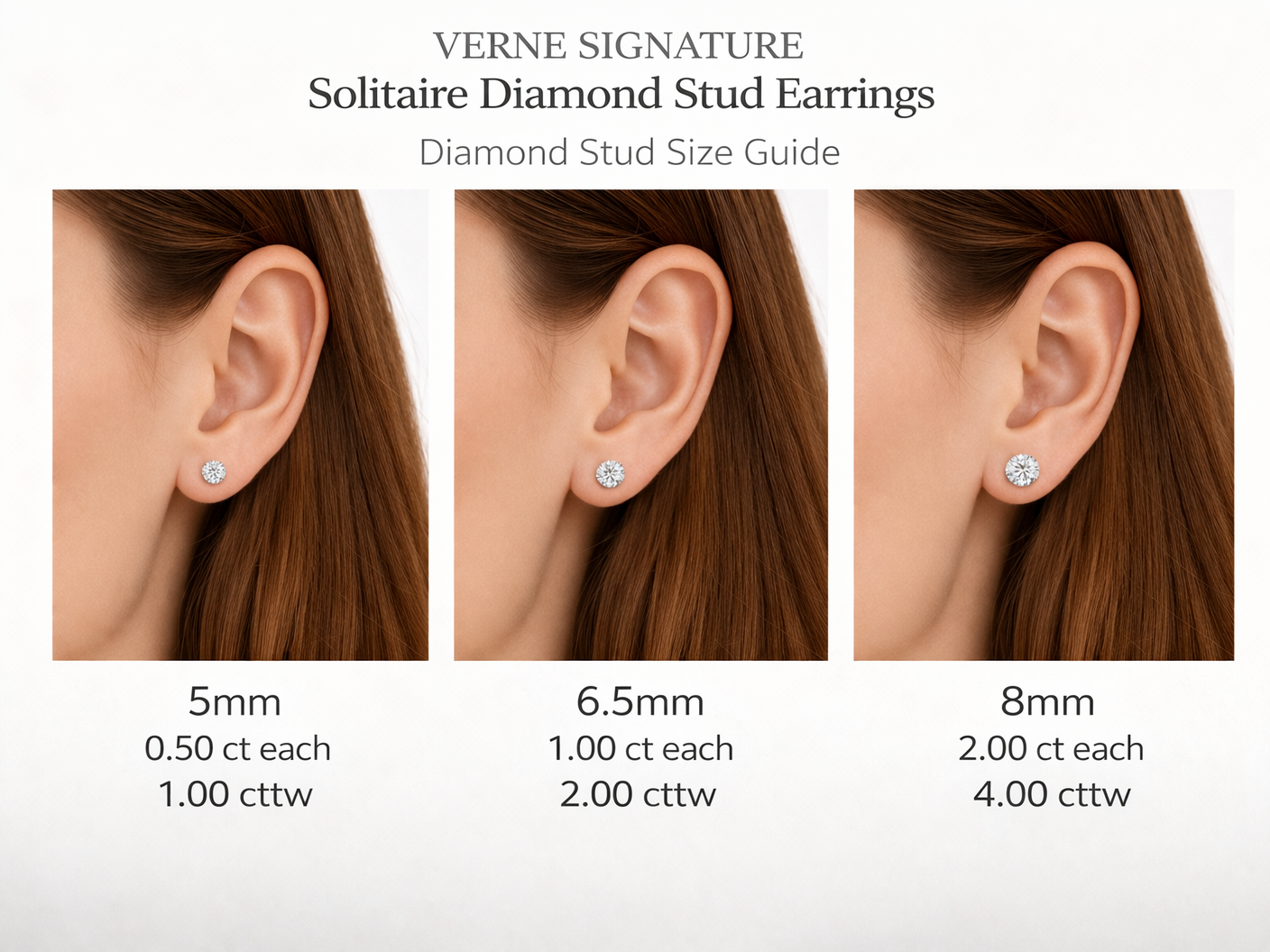 Solitaire Diamond Stud Earrings