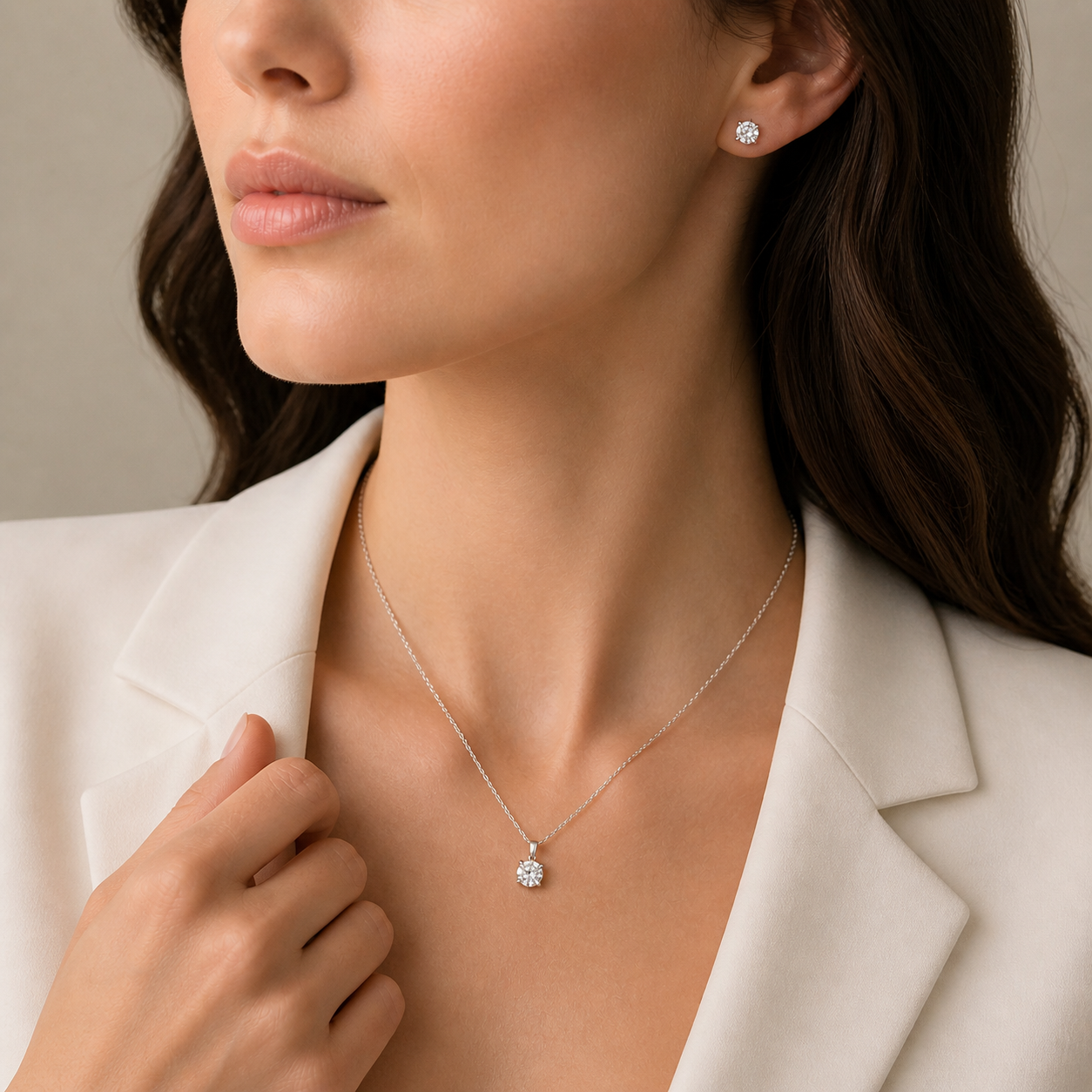 1 Carat Solitaire Diamond Necklace