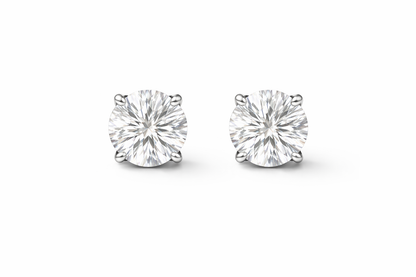 Solitaire Diamond Stud Earrings