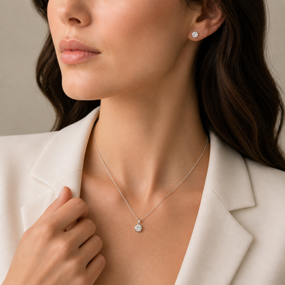 1 Carat Solitaire Diamond Necklace
